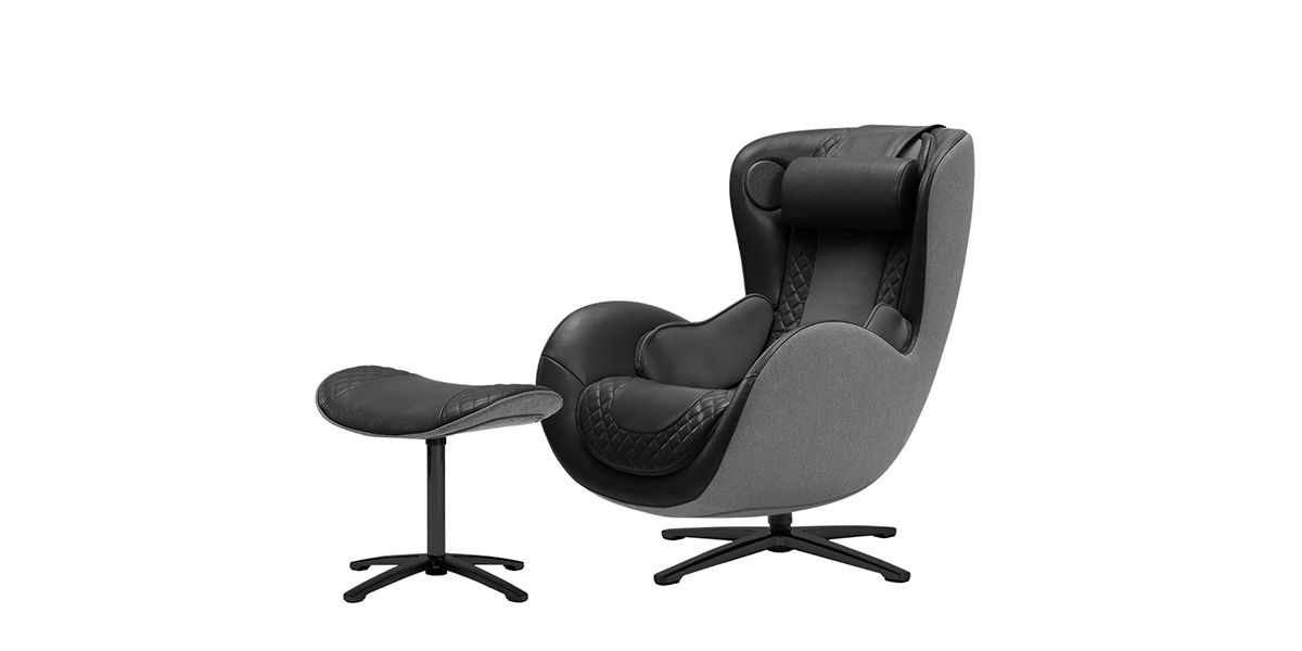 NOUHAUS Classic Massage Chair with Ottoman