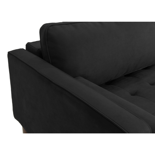 Inner corner view - Black "Module" Ergonomic Sofabed