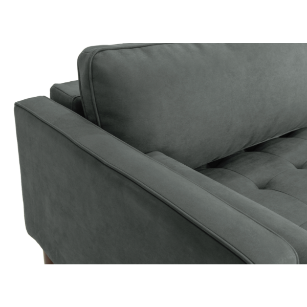 Inner corner side view - Dark Grey "Module" Ergonomic Sofabed