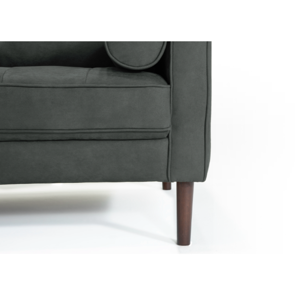Close up of foot pegs - Dark Grey "Module" Ergonomic Sofabed