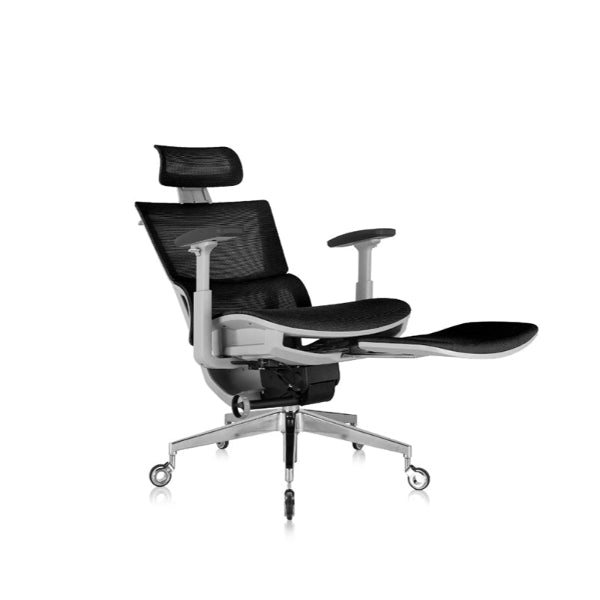 Reclined ' Rewind ' Ergonomic Office Chair - Black