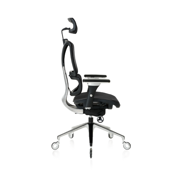 Side of the Black ErgoPro Ergonomic Office Chair