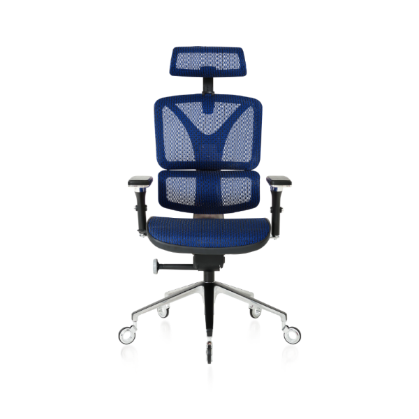 Front of the Blue ErgoPro Ergonomic Office Chair