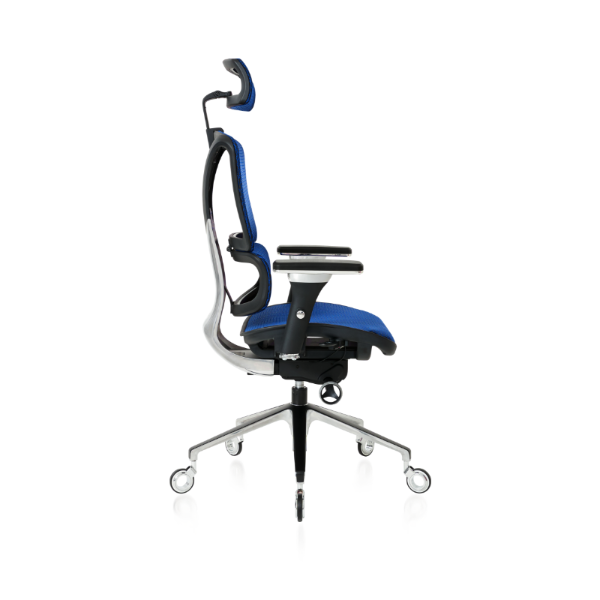Side of the Blue ErgoPro Ergonomic Office Chair