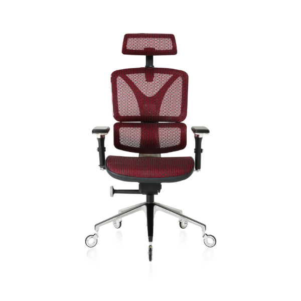 Front of the Burgundy ErgoPro Ergonomic Office Chair