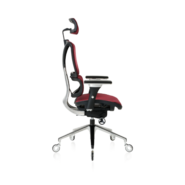 Side of the Burgundy ErgoPro Ergonomic Office Chair