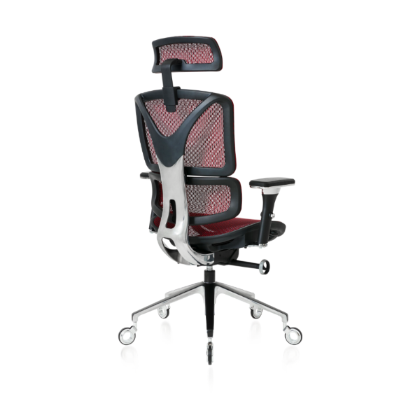 Back angled view of the Burgundy ErgoPro Ergonomic Office Chair