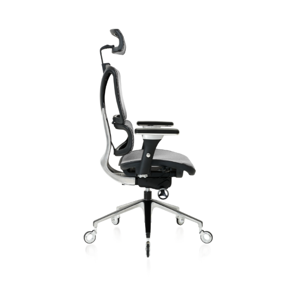 Side of the Silver ErgoPro Ergonomic Office Chair
